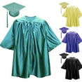 thumbnail image 4 of Graduation Dress Set Children's Graduation Robe Cap Set with Front Zipper Tassel Academic Attire for Pupil Kindergarten Ceremony Bachelor Gown Cap Set, 4 of 8