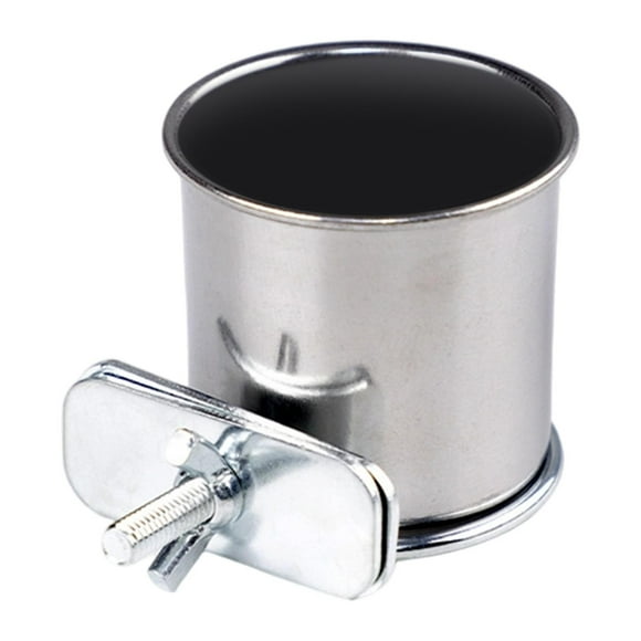 Comedero para pájaros, taza, jaula para pájaros, cuenco de agua, accesorios para jaulas, taza de acero inoxidable resistente para gallinero, animales Diámetro 65 cm