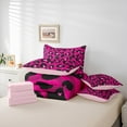 thumbnail image 6 of Manfei Leopard Print 7-Piece Twin Bedding Sets,Zebra Pattern Bedding Comforter Set,Pink Black Sheet Sets For Teens,Super Cozy Room Decor Reversible, 6 of 8