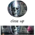 thumbnail image 5 of HFDF Office Decor Wall Art Canvas Dollar Skull Modern Art Canvas Poster Prts Creative Money 100 Picture Wall Decor Patg Artwork for Home Walls for Livg Room Bedroom Ready to Hang- 24x20inch Framed, 5 of 6