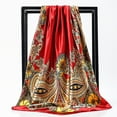 thumbnail image 3 of 90x90cm Paisley Print Satin Square Scarf, Lightweight Boho Head Wrap & Neck Scarf,90*90cm,29, 3 of 58