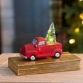 thumbnail image 2 of Evergreen 5"H Holiday Truck with Tree Light Up Ceramic Statuary, Red, 2 of 6
