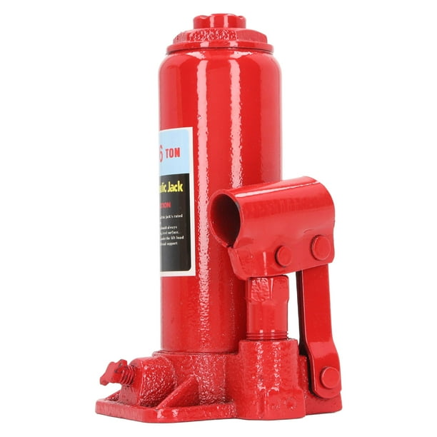 Gato De Botella Para Automóvil, Válvula De Derivación De Seguridad Color Rojo 6T Gato De Botella Con Válvula De Liberación Forjada Cruzada Para Cambiar Neumáticos De