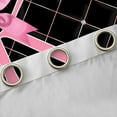 thumbnail image 4 of Manfei Pink Monogrammed K Black Out Curtains, Kawaii Princess Ribbon Bow Curtains Pack of 2 (42x63 Each), Teens Girls Kids Bedroom Curtains, Black Out Curtains Home Decor, 4 of 6