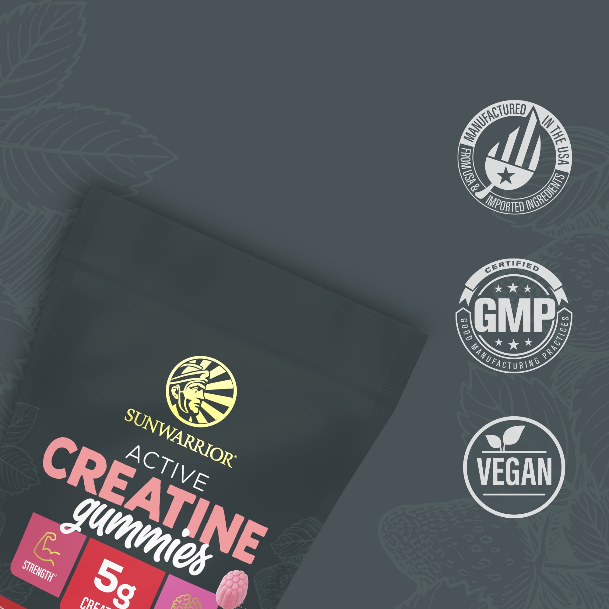 US Active Creatine Gummies (Strawberry) - 90ct pouch (30 srv)