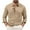 Khaki, variant on Men's Long Sleeve Shirt Retro Collared with Dual Chest Pockets Casual Button Down Tops S Size Khaki