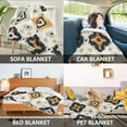 thumbnail image 2 of Yayeee Throw Blanket for Couch Soft Warm 50" x 60" Sofa Chair Bed Decoration, White and Black, 2 of 7