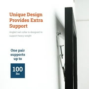 Picture Hang Solutions Adjustable J-Hooks for Frames and Mirrors 100-lb Capacity 2 Pairs per Pack