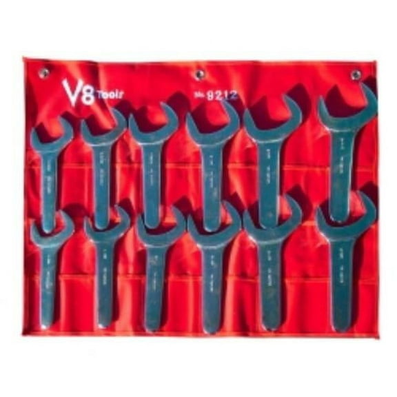 V-8 Tools 9212 Jumbo SAE Service Wrench Set, 12 Piece