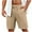 #02Khaki, variant on yoeyez Mens Athletic Shorts 6 Inch,Men's Summer Solid Color Casual Drawstring Pocket Fashionable Straight Through Shorts Summer Beach Stretch Golf Shorts Blue,L