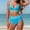 Swimsuit-226Blue, variant on Swimsuits for Women Bikini Sets 2 Pieces Cross Front Push up Top High Waisted Bottom Cut Out Detail High Waisted Bikini Beach Tummy Control Swimwear Pool