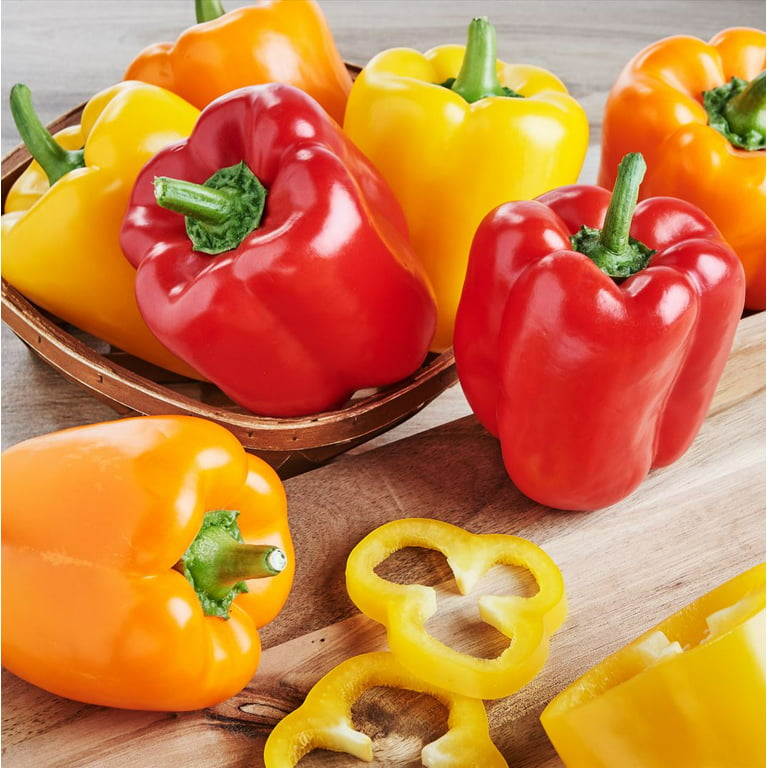 Fresh Organic Color Bell Peppers, 2 Count