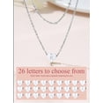 thumbnail image 5 of FOCALOOK Layered Initial Choker Necklaces for Women Tiny Heart Letter P Pendant Adjustable Beaded Chain Birthday Valentine's Day Jewelry Gifts, 5 of 8
