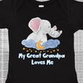 thumbnail image 4 of Inktastic My Great Grandpa Loves Me Cute Elephants Clouds Moon Stars Boys or Girls Baby Bodysuit, 4 of 5