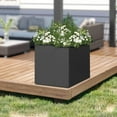 thumbnail image 2 of 24Inch Cube Planter Box, Large Square Indoor Outdoor Planters, Heavy Duty Metal Planter Cube Portable Steel Flower Pot for Modern Commercial Residential, Patio, Deck, 2 of 11
