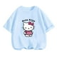 thumbnail image 3 of Camiseta de Anime Hello Kitty, conjuntos de camisetas para niños, moda para mujeres, ropa de manga corta para bebés, camisetas casuales de verano para miércoles, 3 of 5