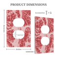 thumbnail image 3 of Kdxio Red Meat Decorator Light Switch or Receptacle Outlet Wall Plate Decorator Wall Plate Child Safe Outlet Cover-Style S, 3 of 6
