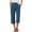 Navy women capri pants with pockets a1, variant on Cagogo Women Capri Pants High Waisted with Pockets Casual Solid Loose Cargo Pants for Summer Travel Beach Work Lounge Fashion Clothes, Khaki S