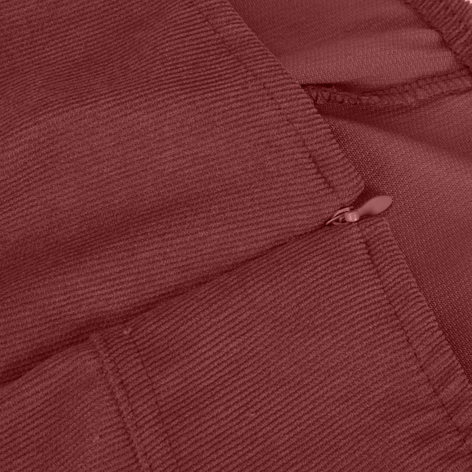 JWZUY Women Corduroy Flare Pants Elastic Waist Bell Bottom Trousers High Waist Pants with Pocket Wine XL