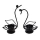 thumbnail image 2 of Candelabro de hierro de 2 piezas, elegante regalo, candelabro para lamparilla, candelabro para dormitorio, mesa de oficina, decoración de escritorio Negro, 2 of 9
