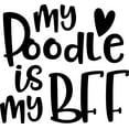 thumbnail image 1 of My Poodle Is My Bff Heart Love Dogs Funny Wall Decals for Walls Peel and Stick wall art murals Black Small 8 Inch, 1 of 2