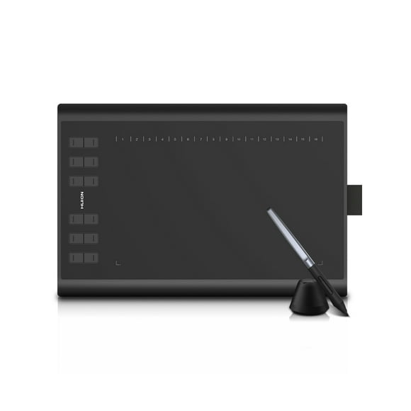 Huion H1060P Tablette Graphique Micro USB 12 Clés Express Peinture Numérique Stylo Passif Sans Batterie