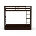 thumbnail image 4 of Plana Solid Wood Twin Over Twin Bunk Bed and Trundle in Espresso, 4 of 8