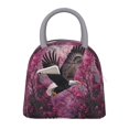 thumbnail image 1 of Easygdp Flower Bald Eagle Bolsa de Almuerzo Insulada Grande, Forro de Aluminio, Diseño Espacioso, a Prueba de Fugas, Ideal para Trabajo, Picnics, Viajes y Actividades al Aire Libre, 1 of 6
