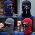 thumbnail image 4 of Sinhoon Men Winter Knitted Hat With Zipper Fur Lined Warm Face Ear Neck Warmer Cap for Outdoor Cycling Black, 4 of 4