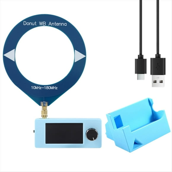 Kit de Receptor de Radio SI4732 con Soporte y Antena, Pantalla de 1,9 Pulgadas, Radio de Corta de 10 KHz A 180 MHz, FM/AM/LSB/USB, Miniradio SI4732
