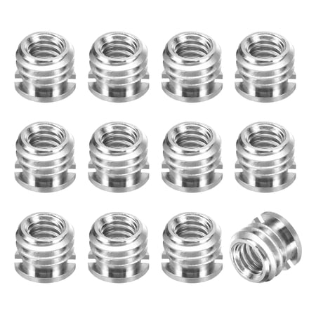 Uxcell 12PCS 1/4"-20Female to 3/8"-16Female Convert Screw Adapters - 0.39 x 0.3Inch Brass Tripod Thread Adapter Mount, Stable Tripod for Camera Monopod/Video DSLR/SLR, Silver
