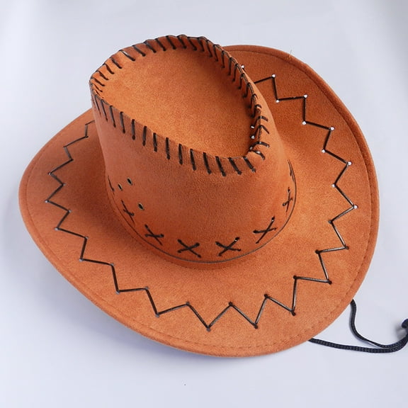 WCJM Under $ 5 Ye2 Cowboy Polyester Polyester Hat Women Men Summer Western Cowboy Hat Shapeable Wide Brim Sun Hat