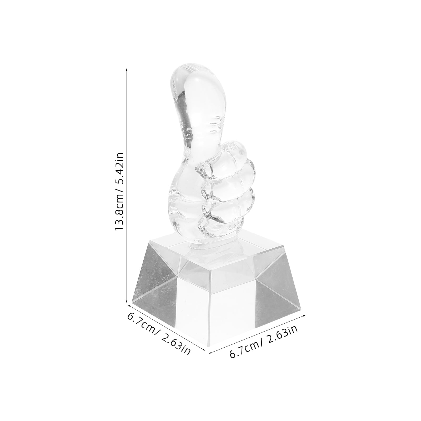 TAILTOSS Hand Gesture Statue Mini Award Trophies Crystal 1Set