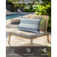 thumbnail image 4 of Pack of 2 Outdoor Lumbar Pillow Covers 12x20 Inch, Boho Blue Aqua Waterproof Throw Pillow Covers Set, Geometric Stripes Tribal Bohemia Retro Decorative Cushion Cases for Patio Porch Car, 4 of 7