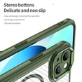 thumbnail image 6 of Carbon Fiber Texture Magnetic Case for iPhone 13, Compatible with MagSafe,Translucent Matte Anti-Fingerprint Back Slim Shockproof Protection Phone Case,Green,For iPhone 13, 6 of 9