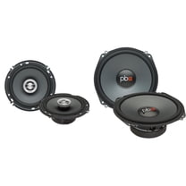 PowerBass OE-675 - 6.75" Coaxial Speakers 2-Ohm Pair with OE-700 7" Midbass Speakers 2-Ohm Pair