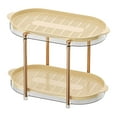 thumbnail image 2 of DOLITY Cups Mugs Drying Rack Shelf 2 Tier Cup Rack Tableware Fruit Storage Rack Standing Rack Organizer Storage Bowls Drinking Glass, 2 of 9