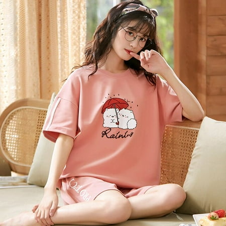 

QWZNDZGR Summer new Pyjamas Knitted cotton Women s Pajama Sets Couple lattice Sleepwear Mujer Pyjamas Nightwear Mens Fashion home clothes