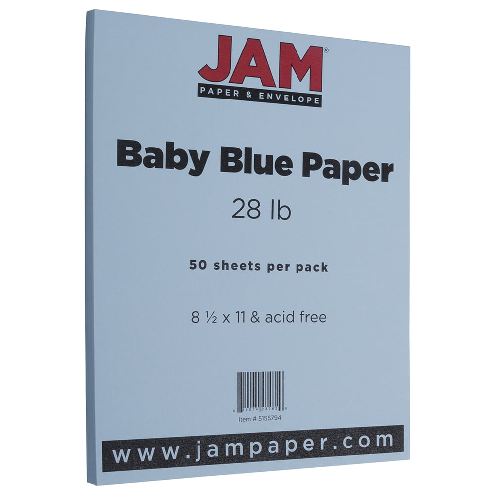 JAM Matte Paper, 8.5 x 11, 28lb Baby Blue, 50/Pack - Yahoo Shopping