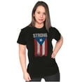 thumbnail image 3 of Puerto Rican Pride Frayed PR Flag Womens Slim Fit Graphic Tee Brisco Brands S, 3 of 5