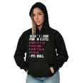 thumbnail image 3 of What I Look In Guys Pit Bull Dog Lady Hoodie Sweatshirt Women Brisco Brands S, 3 of 6