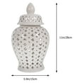 thumbnail image 4 of Jarrón de cerámica moderno con diseño de jengibre y ajo, con flores artificiales, para arreglos florales., 4 of 7