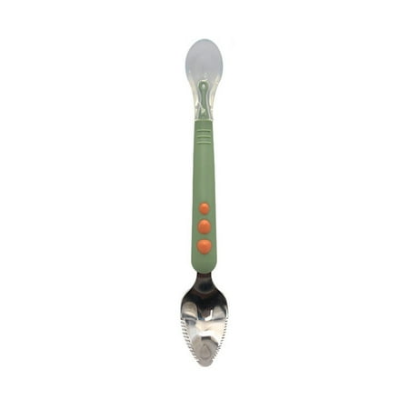 

Clearance CNEWQJY Utensil Sets Double Ended 316 Stainless Steel Baby Spoons With Silicone Tips Perfect For Puree Feeding And Infant Weaning