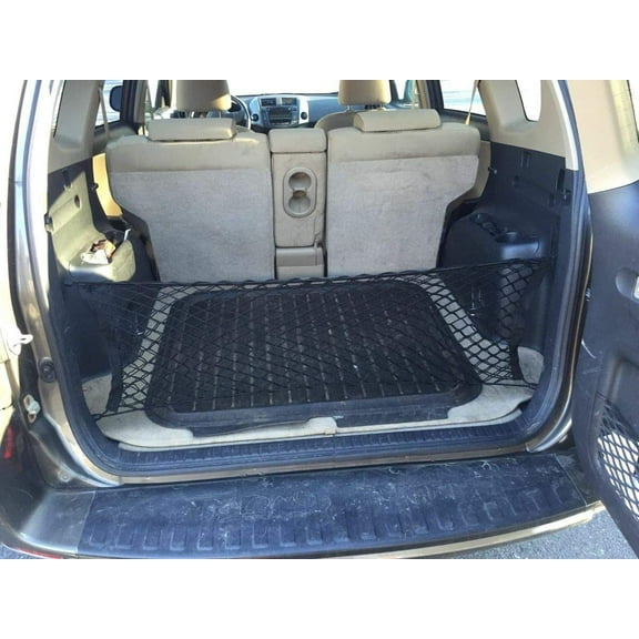 EACCESSORIES EA Trunk Organizer Cargo Net for Toyota RAV4 2006-2012 – Envelope Style Cargo Net for SUV – Premium Mesh Elastic Car Trunk Organizer Vehicle Carrier Storage – Compatible with Toyota RAV4
