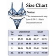 thumbnail image 7 of Ausing Womens Matching Underwear and Bra Lace Mesh Bralettes Set Breathable V Neck Push Up Strappy Floral Embroidered Underwear 2 Piece Blue L, 7 of 7