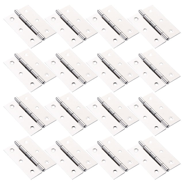 32pcs 3 Inch Door Hinge Stainless Steel Flap Hinge Counter Back Flap Backflap Hinge Drawer Butt Hinge (Silver)