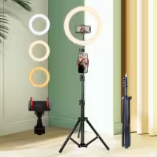 10-Inch LED Ring Light with Phone Clip and Tripod Stand for Selfie Videos and Live Photography on TikTok and YouTube