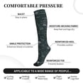 thumbnail image 3 of Lsque Chemical Pattern Sport Compression Socks for Men & Women 15-20 mmHg Knee High Nurse Pregnant Running Medical and Travel Athletic, 3 of 6
