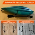 thumbnail image 4 of Piripara Wall Mounted Folding Kayak Rack Storage, Gloss Black Steel, 100lb Capacity, 4 of 10