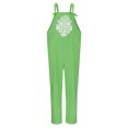 thumbnail image 3 of Gibobby Mono Corto Informal Mono de tubo recto con estampado de moda informal de verano para mujer(Verde， XL), 3 of 5